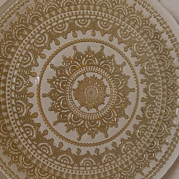 Vintage Reverse Painted Glass Serving Plate - Picture 2 of 16